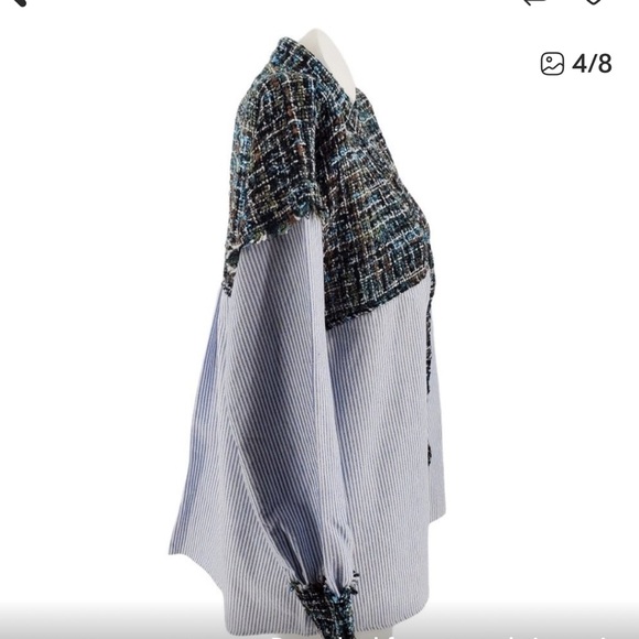 Zara Basics Tweed Button Down - Picture 3 of 13